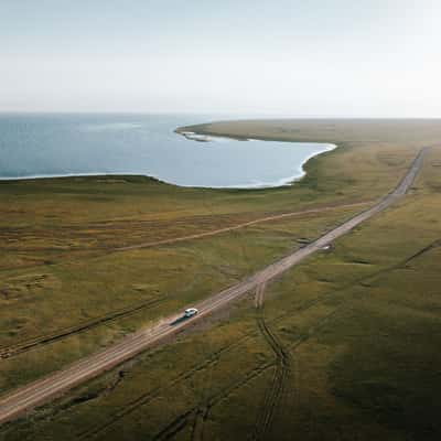 Vast steppes, Lake Song-Kul, Kyrgyz Republic