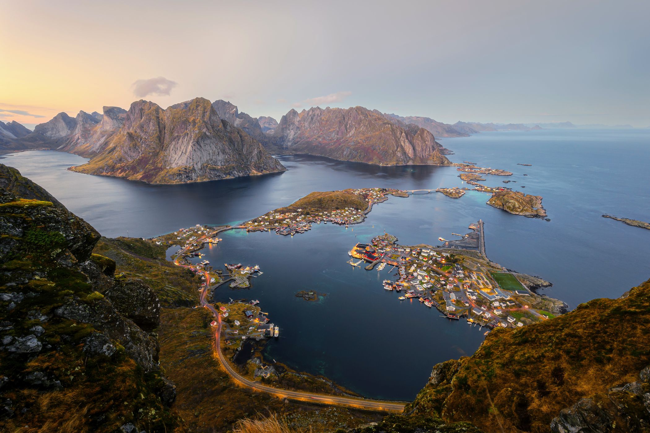 View from Reinebringen, Lofoten, Norway