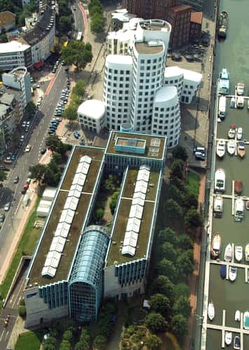 View from the Rheinturm (Rhine Tower), Düsseldorf