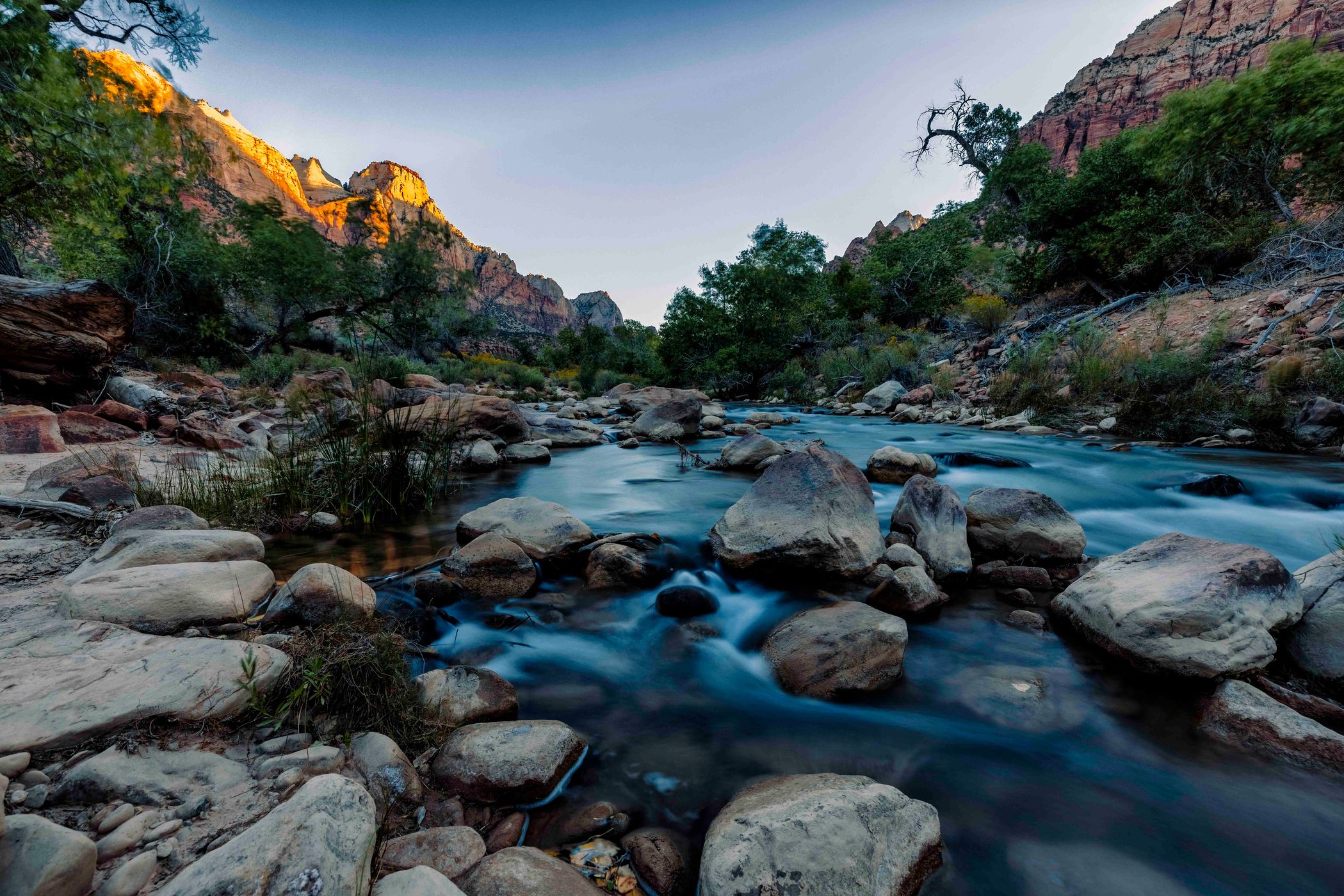 Virgin River, Pa'rus Trail, Zion National Park, Utah, USA