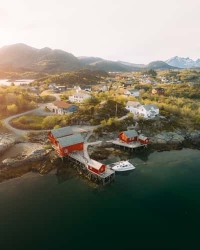Ballstad Harbour (Drone)