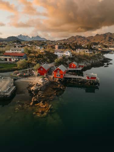 Ballstad Harbour (Drone)