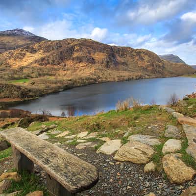 Bench at Llyn Dinas, United Kingdom