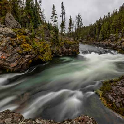 Brink of Lower Falls, Yellowstone National Park, Wyoming, USA