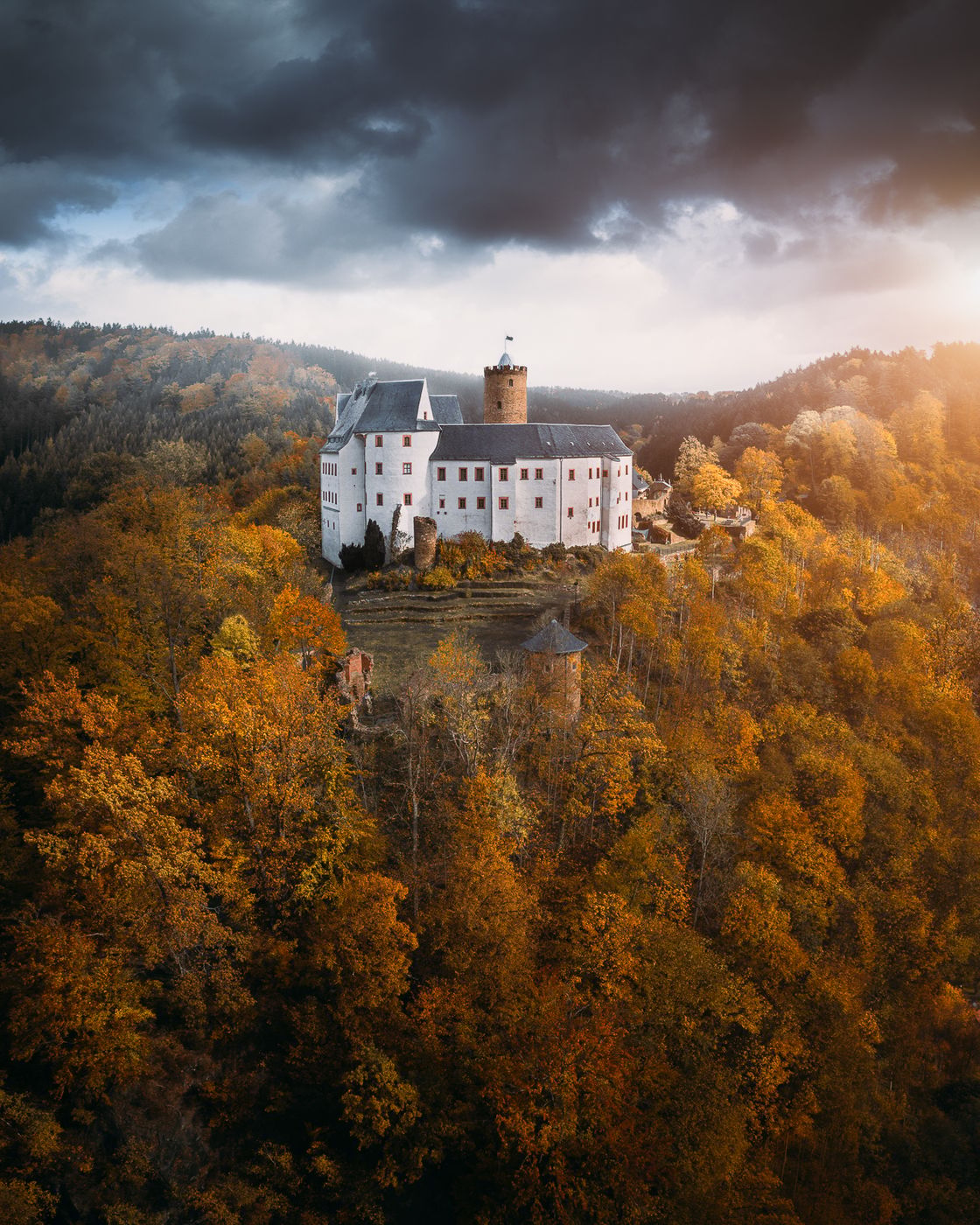 Burg Scharfenstein (Drone), Germany