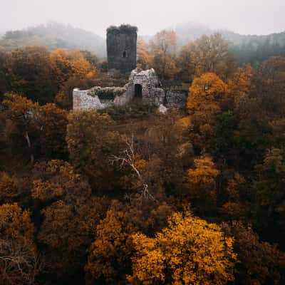 Castle Ruin Ebersburg (Drone), Germany