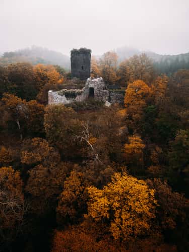Castle Ruin Ebersburg (Drone)