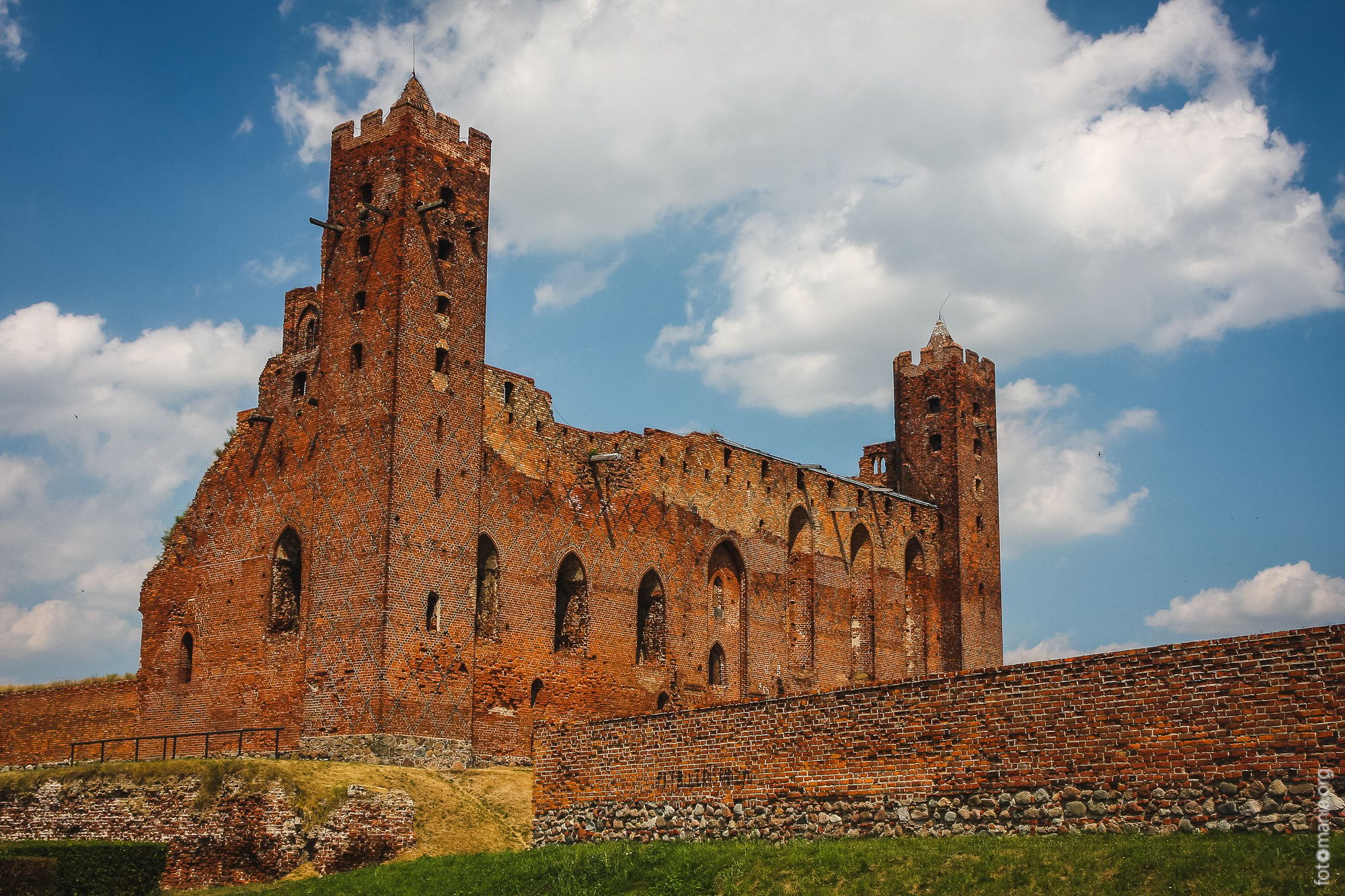 Castle ruins in Radzyn Chelminski, Poland
