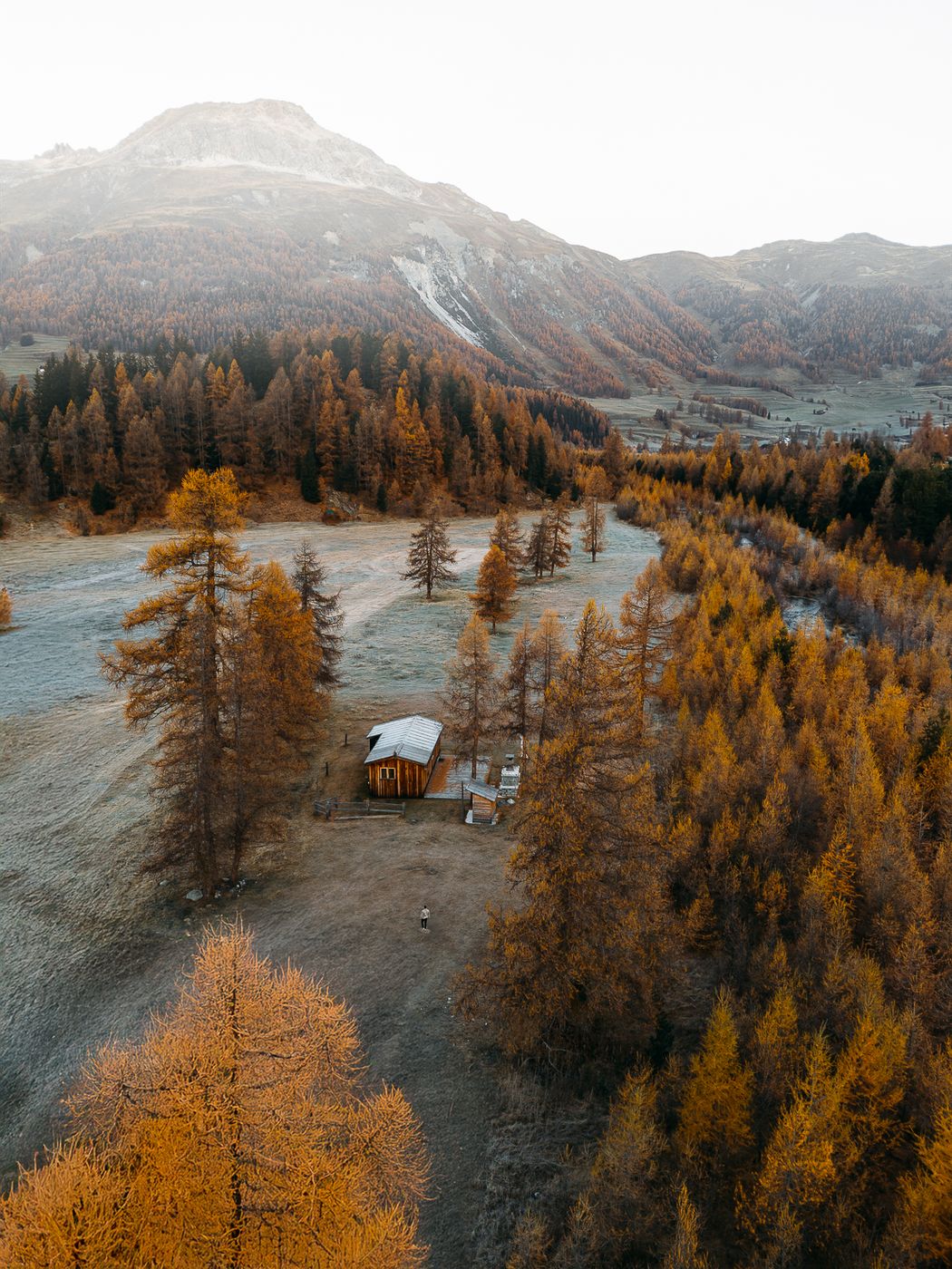 Celerina River & Cabin (Drone), Switzerland