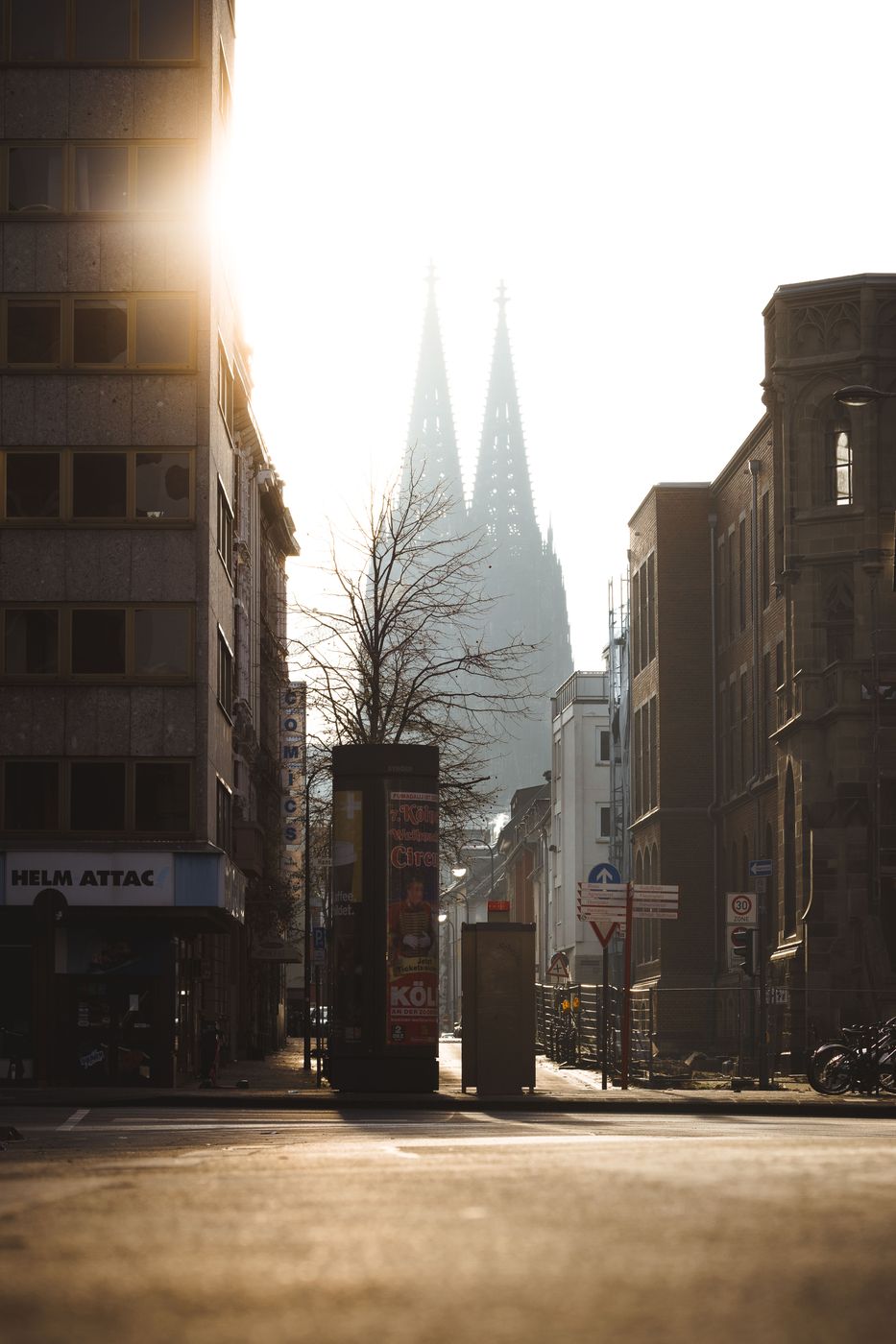 Cologne Cathedral view from Ritterstreet, Cologne, Germany