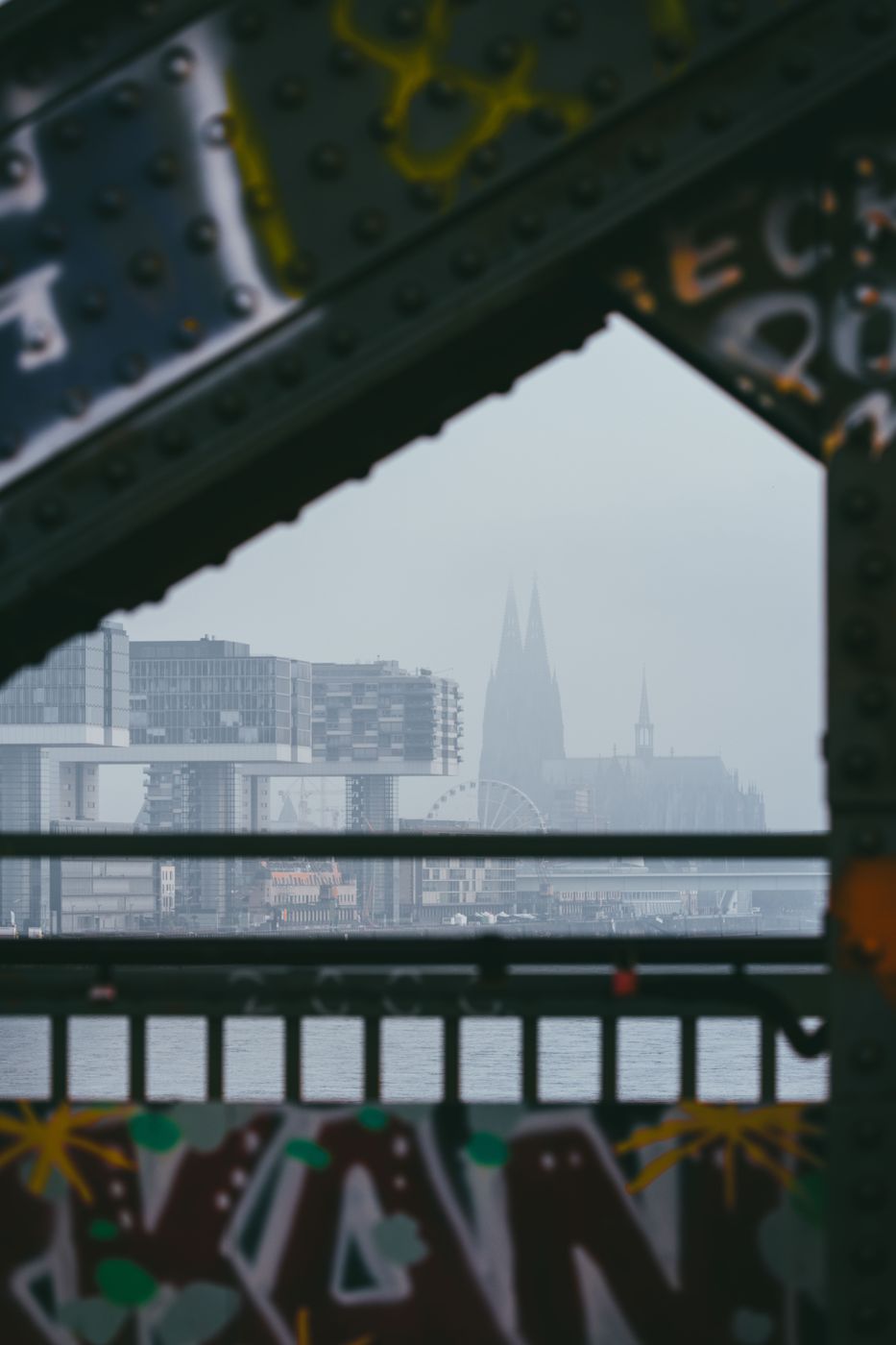 Cologne panorama from Southbridge, Cologne, Germany