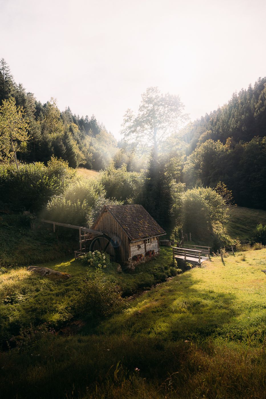 Die Mühle des ehemaligen Unterschembachhofes (Drone), Germany