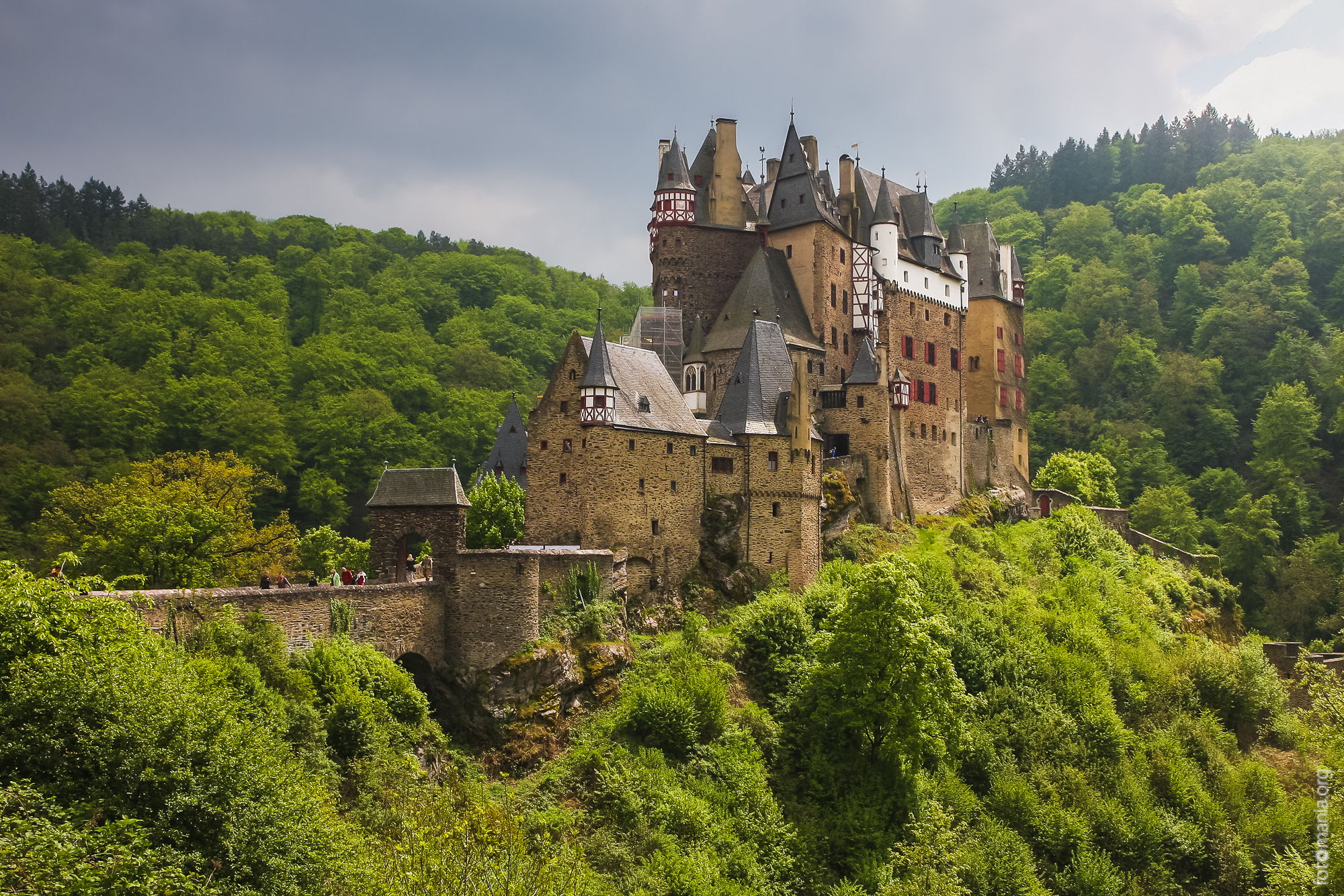 Eltz Castle from the side, Germany