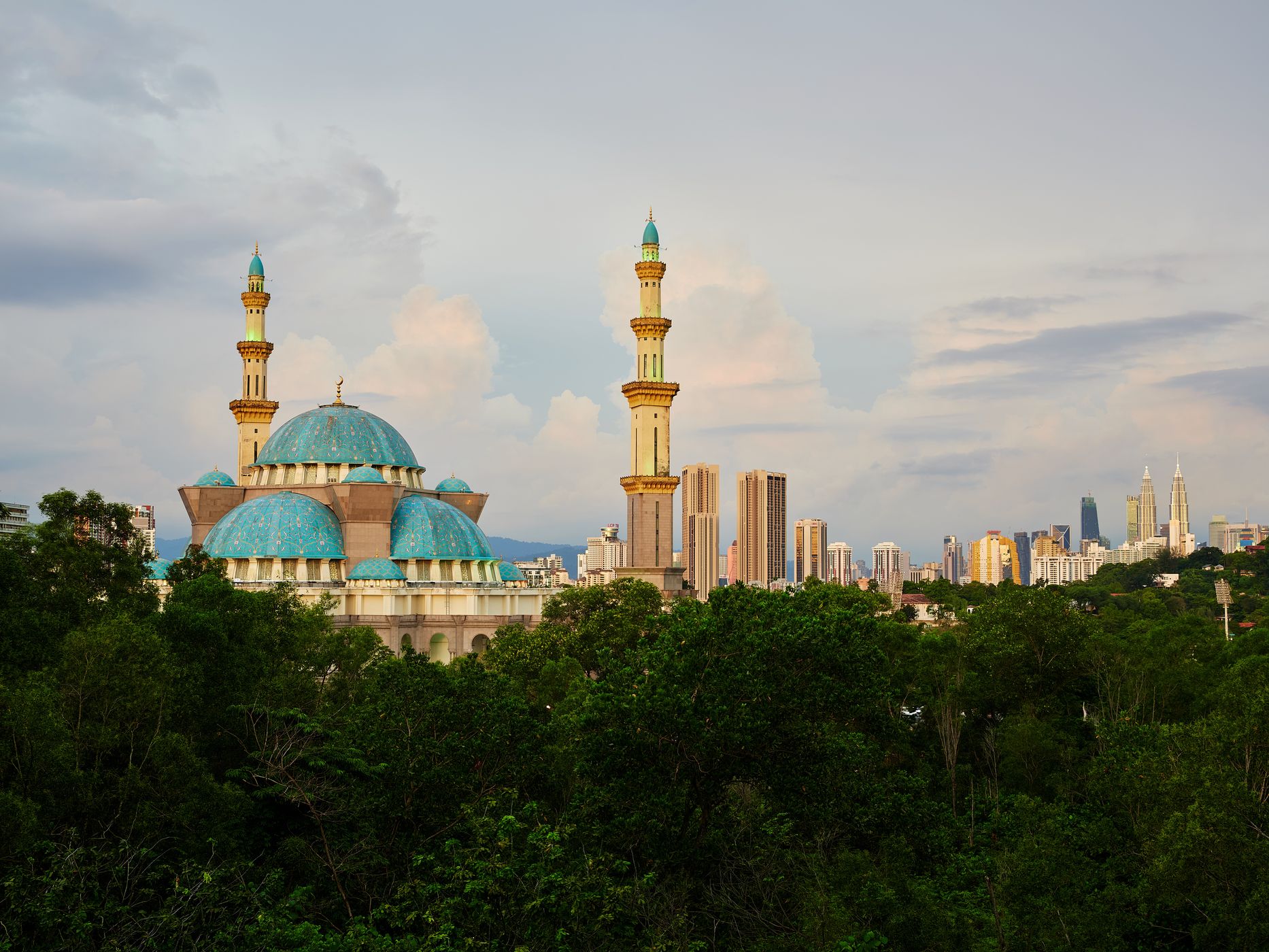 Federal Mosque with City View from Publika Shopping Center, Malaysia