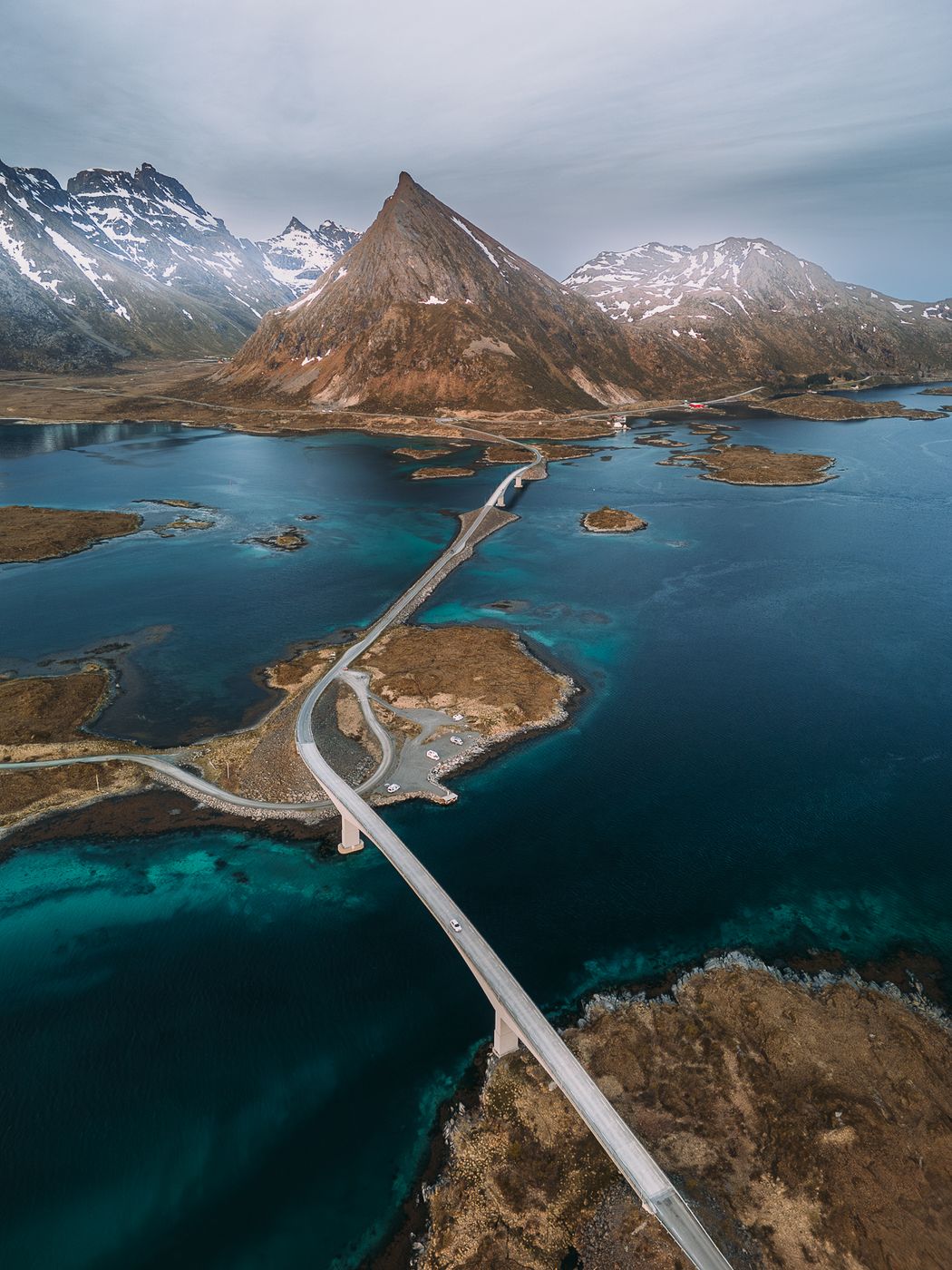 Flakstadbruene (Drone), Norway