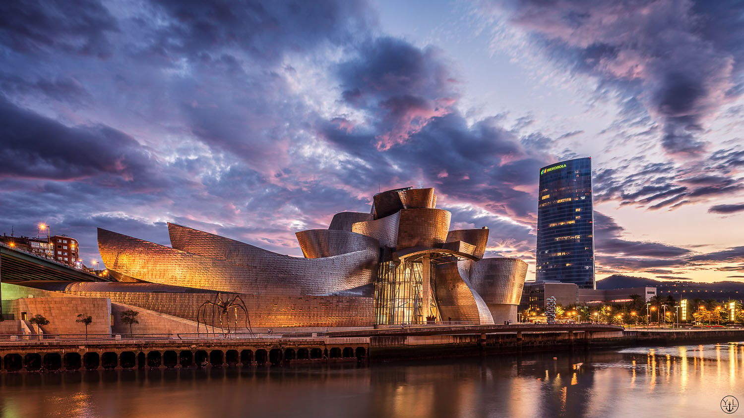 Guggenheim from Nervión River, Bilbao, Spain