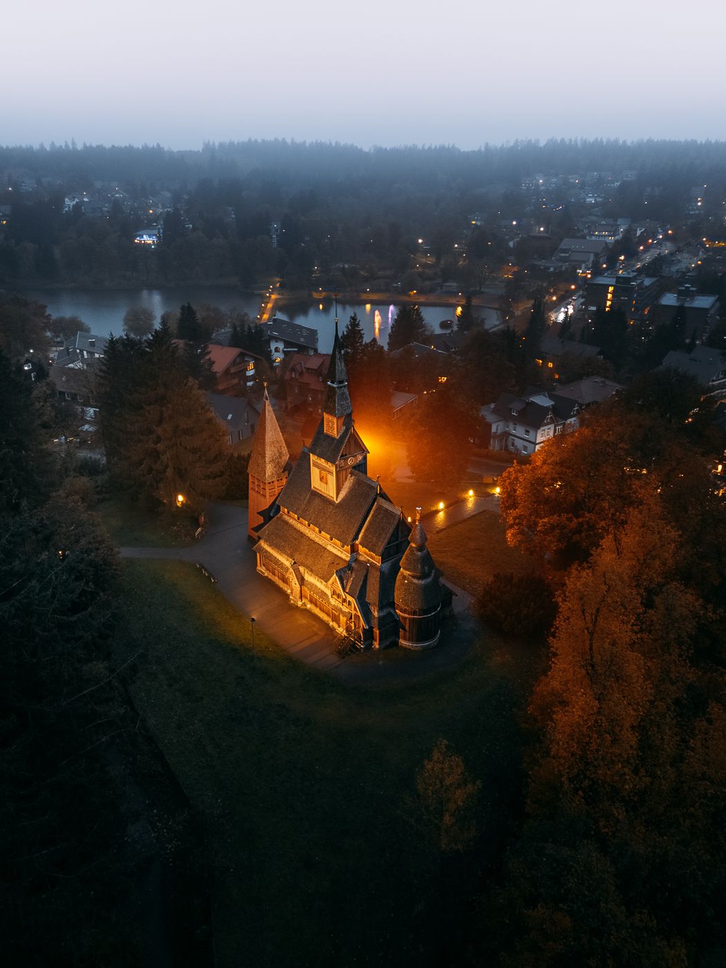 Gustav-Adolf-stave-Church (Drone), Germany