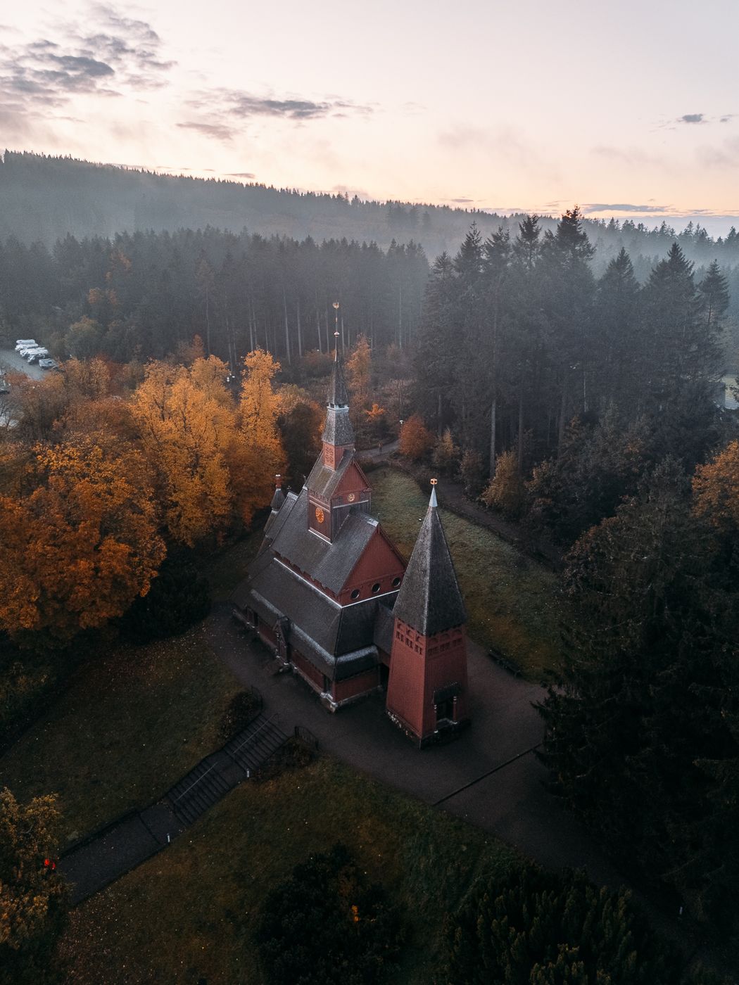 Gustav-Adolf-stave-Church (Drone), Germany