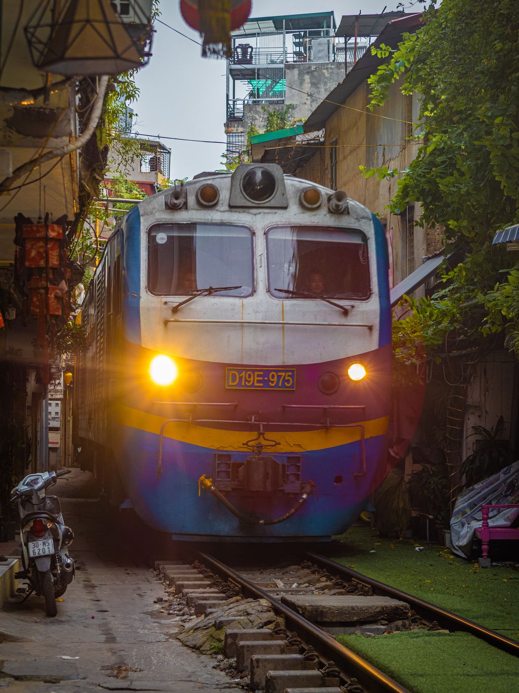Hanoi train street south, Vietnam