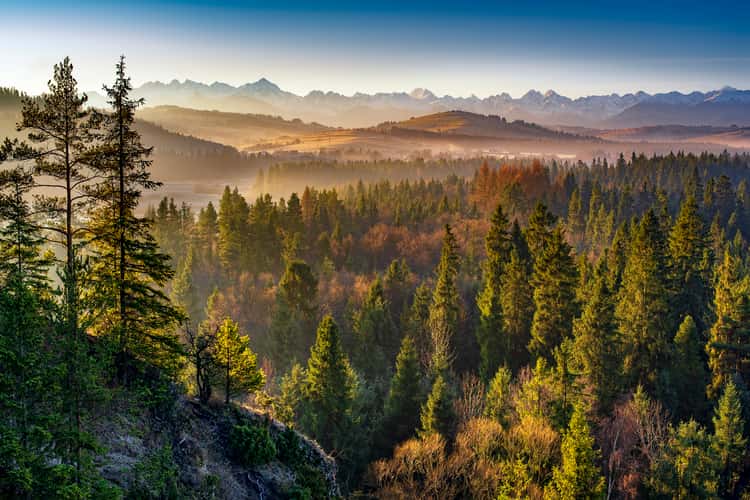 High tatras view with Bialka river