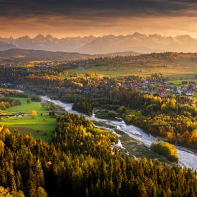 High tatras View with Bialka river, Poland