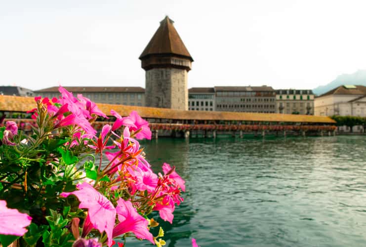 (Kapellbrücke) Chapel Bridge in Lucerne