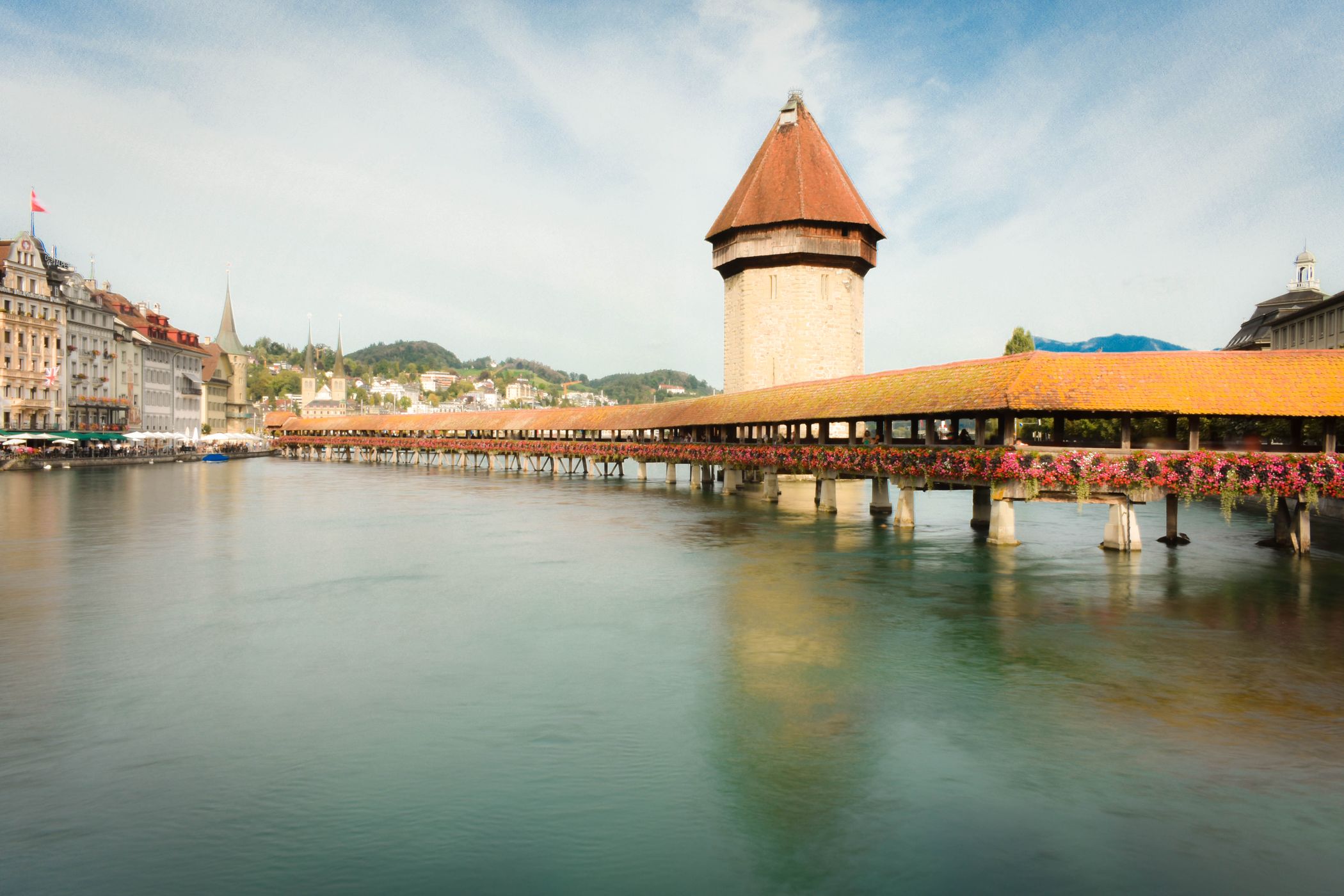 Kapellbridge Lucerne - from Rathaussteg, Switzerland