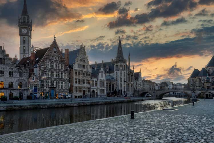 Korenlei and Saint Michael's Bridge, Ghent