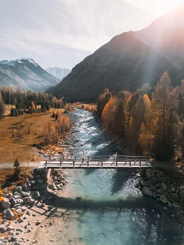 Morteratsch River Bridge (Drone)