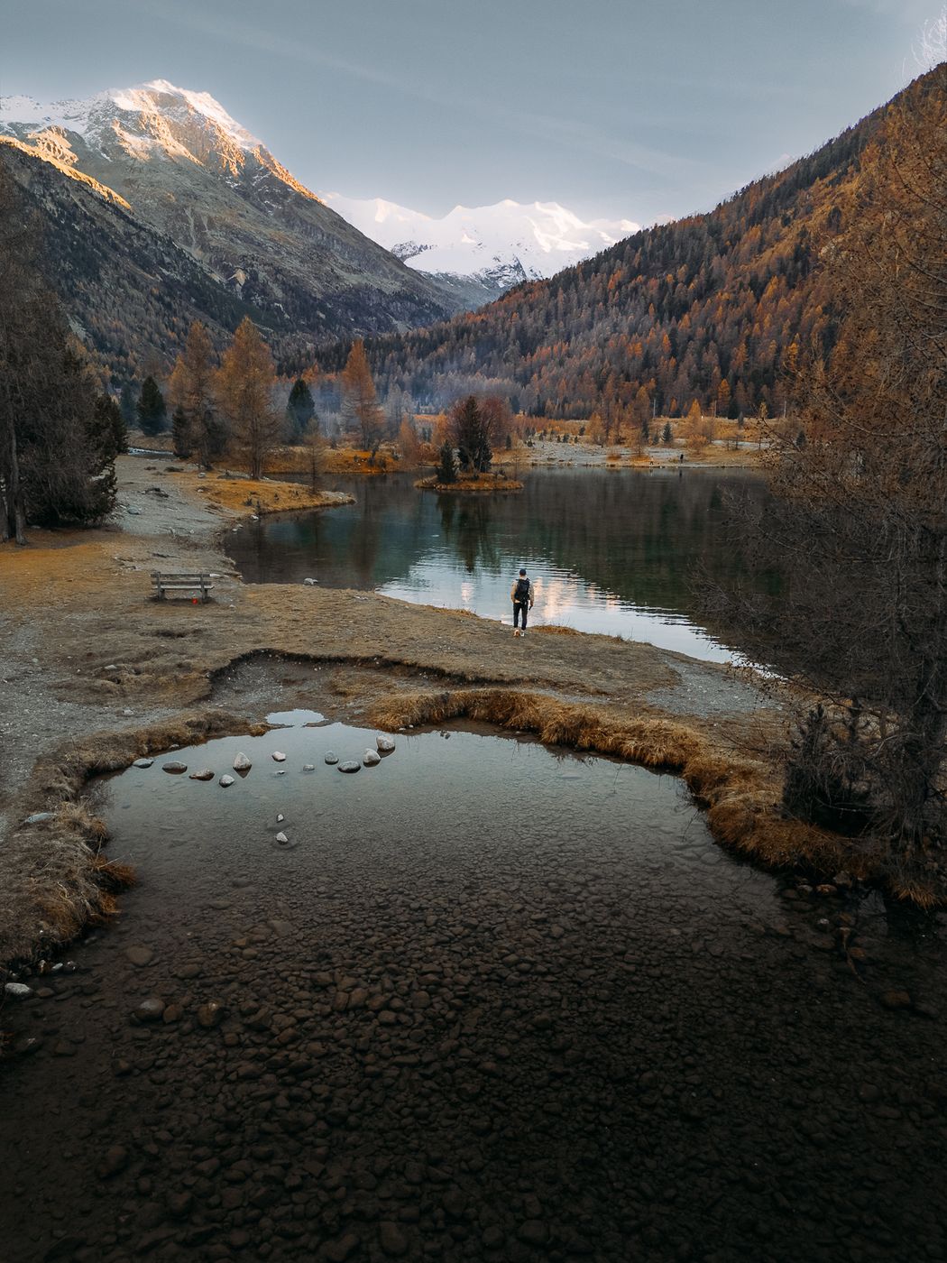 Morteratsch View front (Drone), Switzerland