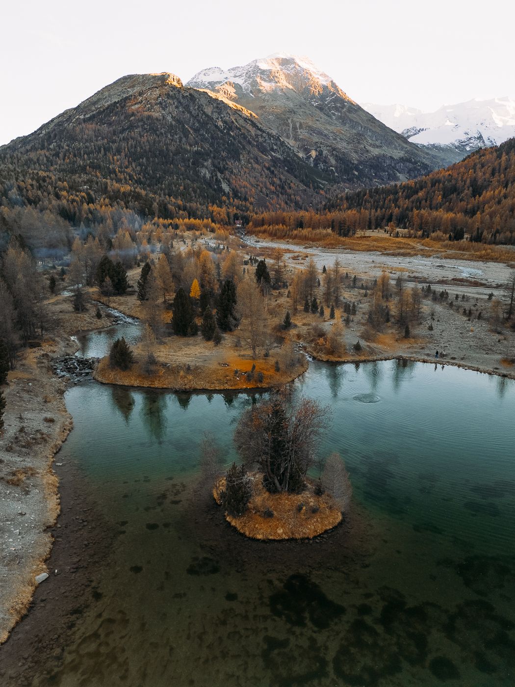 Morteratsch View front (Drone), Switzerland