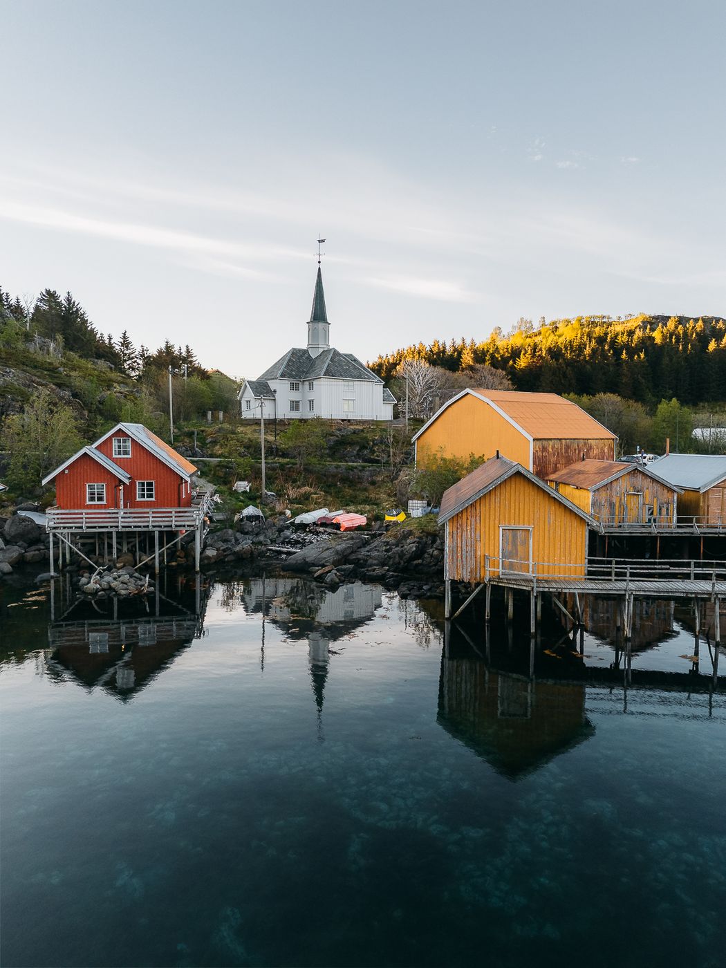 Moskenes Church (Drone), Norway