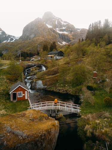 Nusfjord Bridge (Drone)