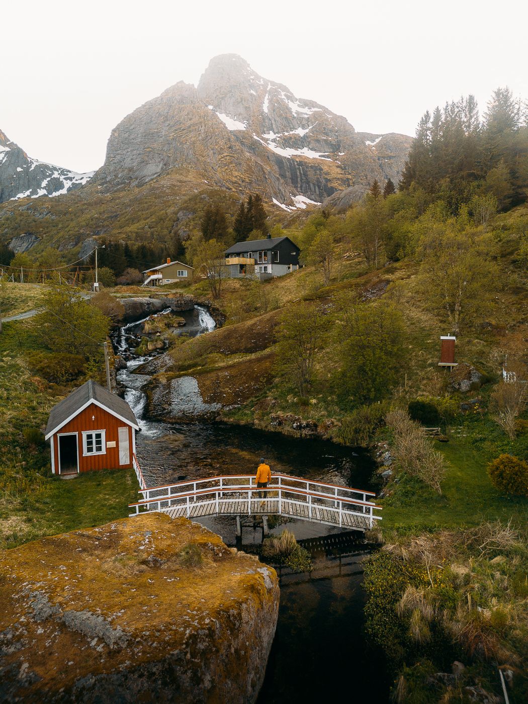 Nusfjord Bridge (Drone), Norway