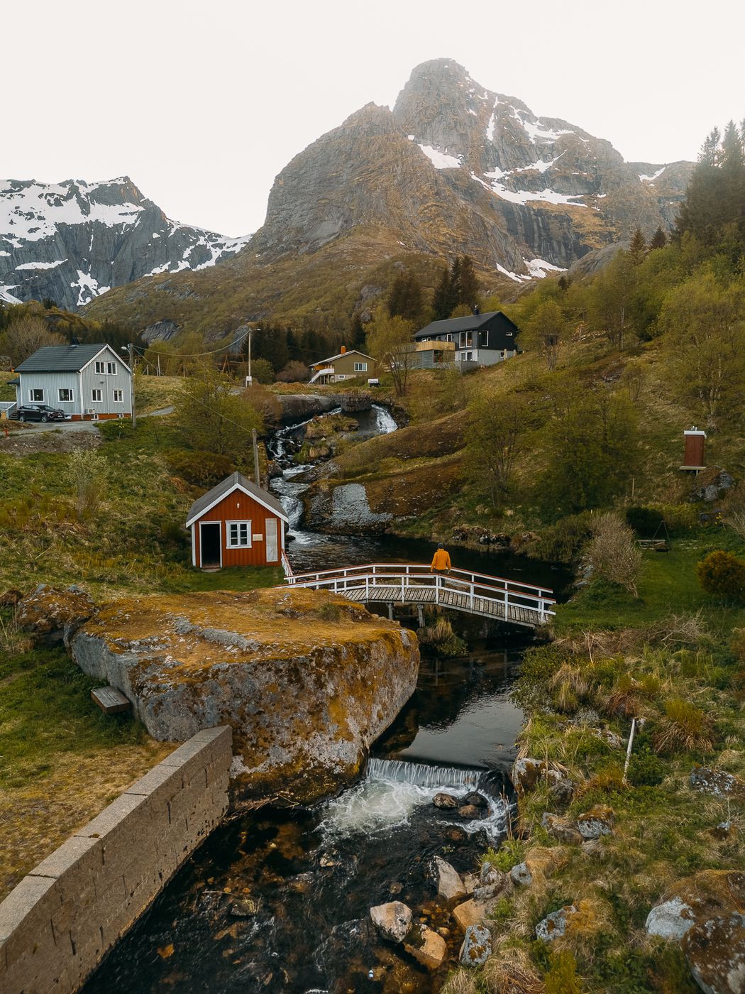 Nusfjord Bridge (Drone), Norway