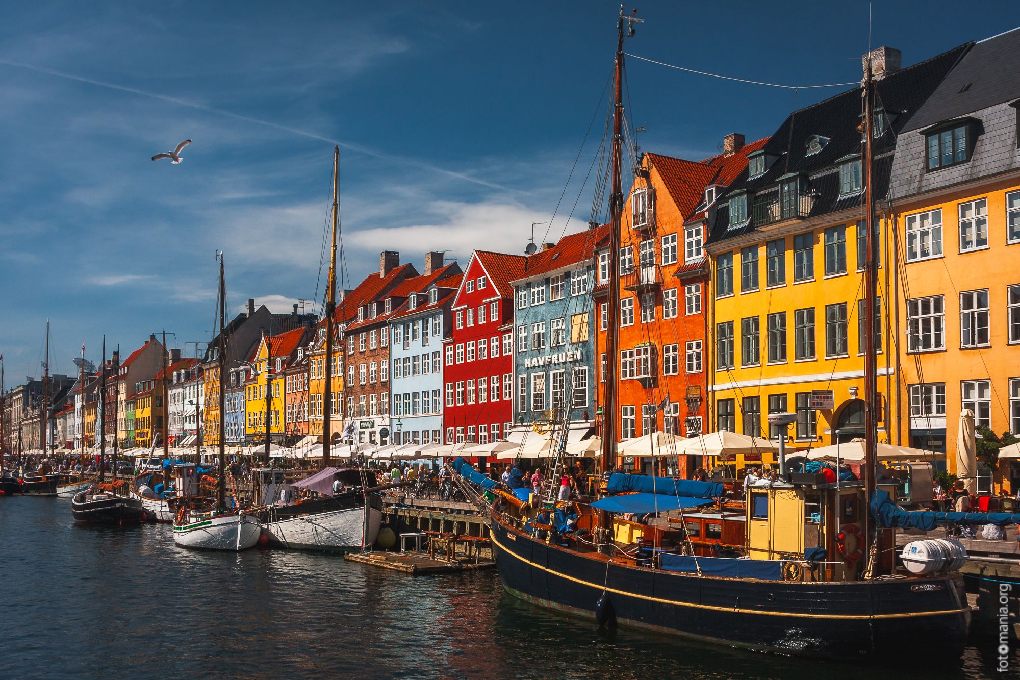 Nyhavn in Copenhagen, Denmark