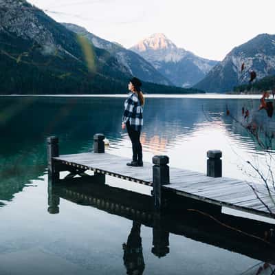 Wooden Dock at Plansee, Austria