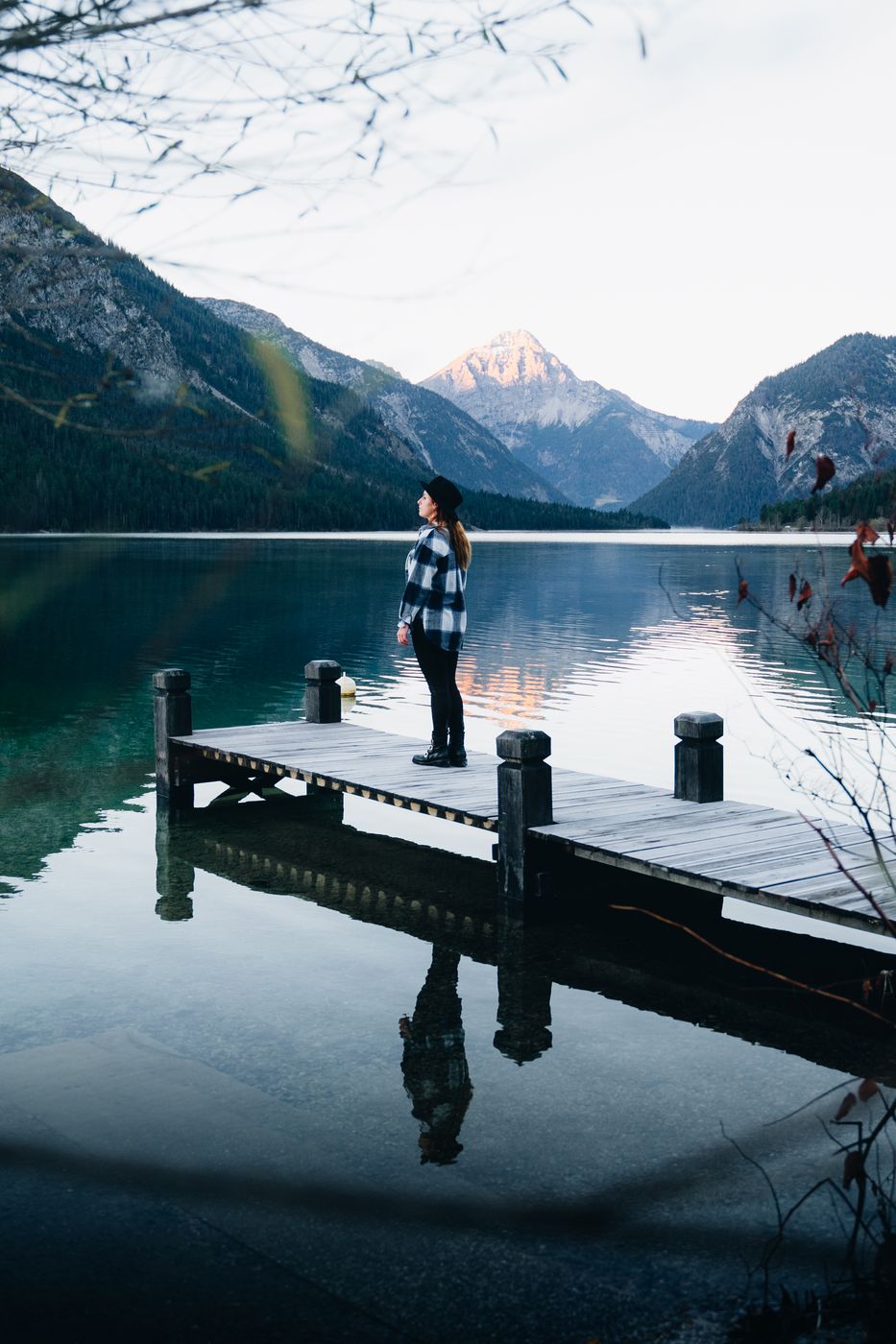 Wooden Dock at Plansee, Austria