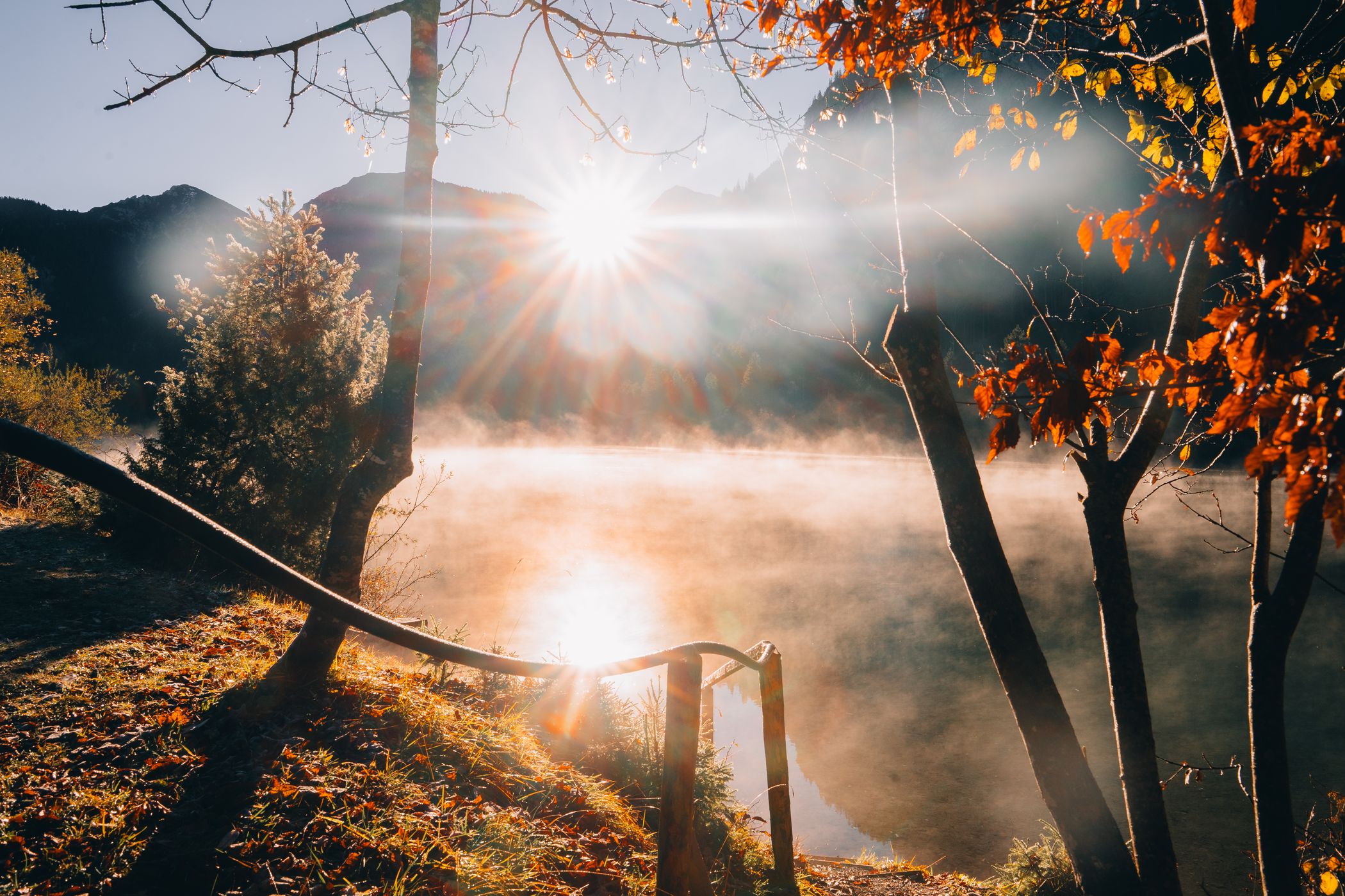 Sunrise at the Plansee, Austria