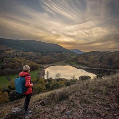 Sunset in Estany de Montcortès, Spain