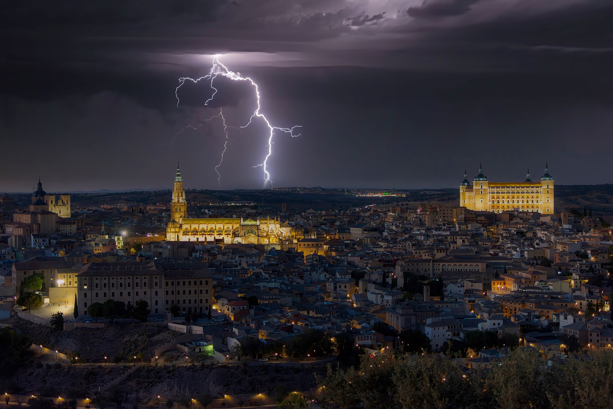 View of Toledo from Mirador del Valle, Spain