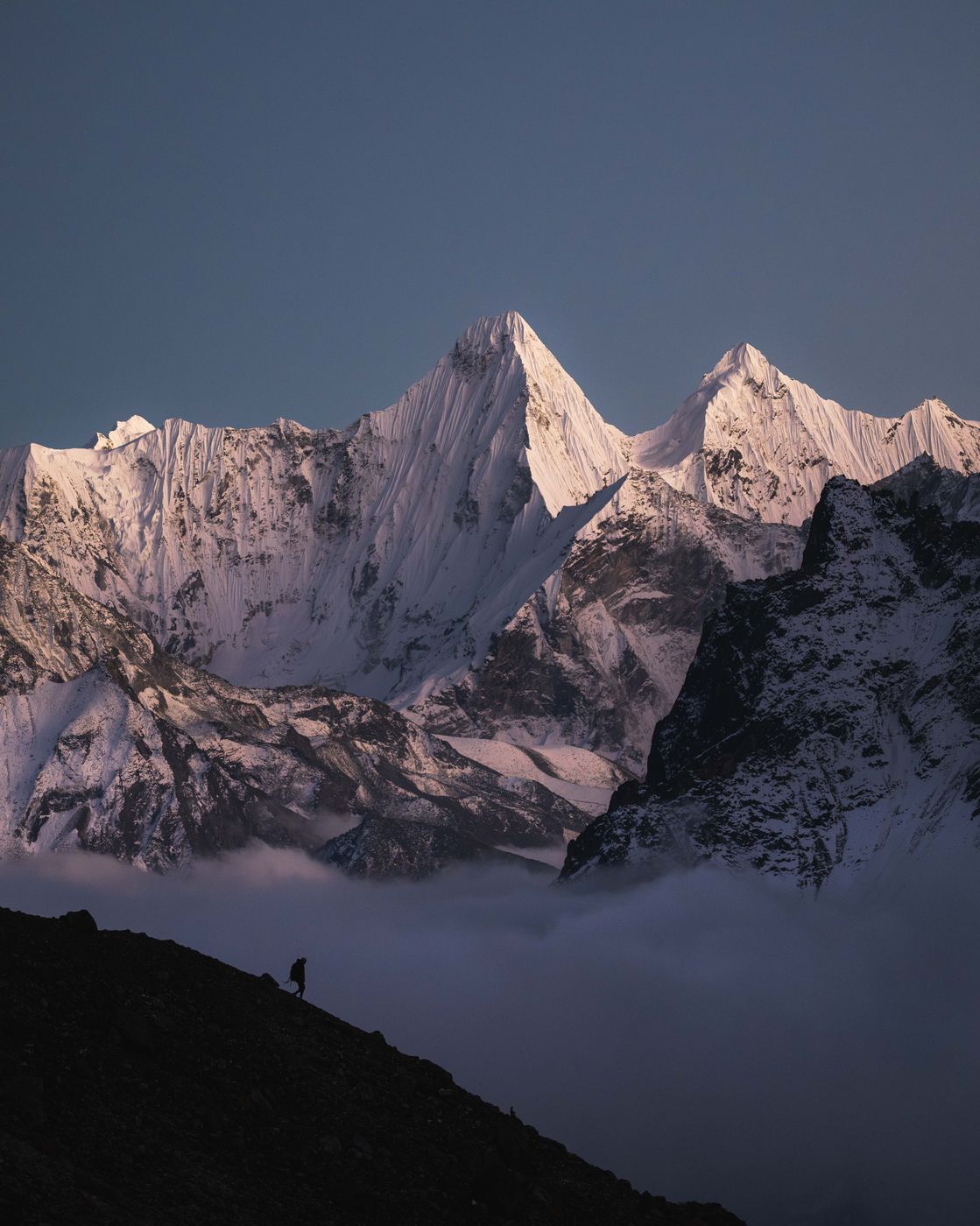 Trail from Cho La Pass to Dzonglha, Nepal
