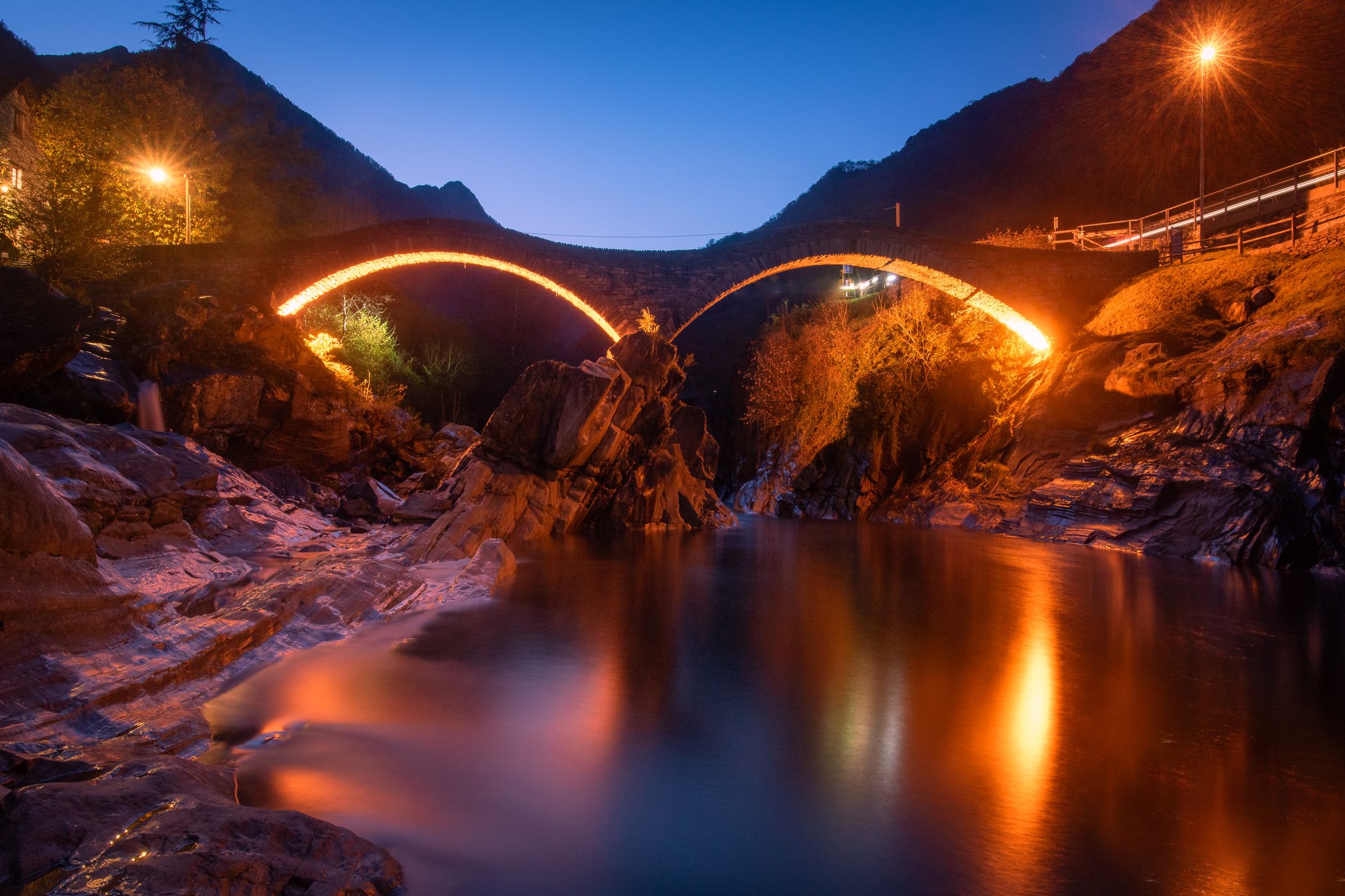 Verzasca with Church Maria degli Angeli, Switzerland