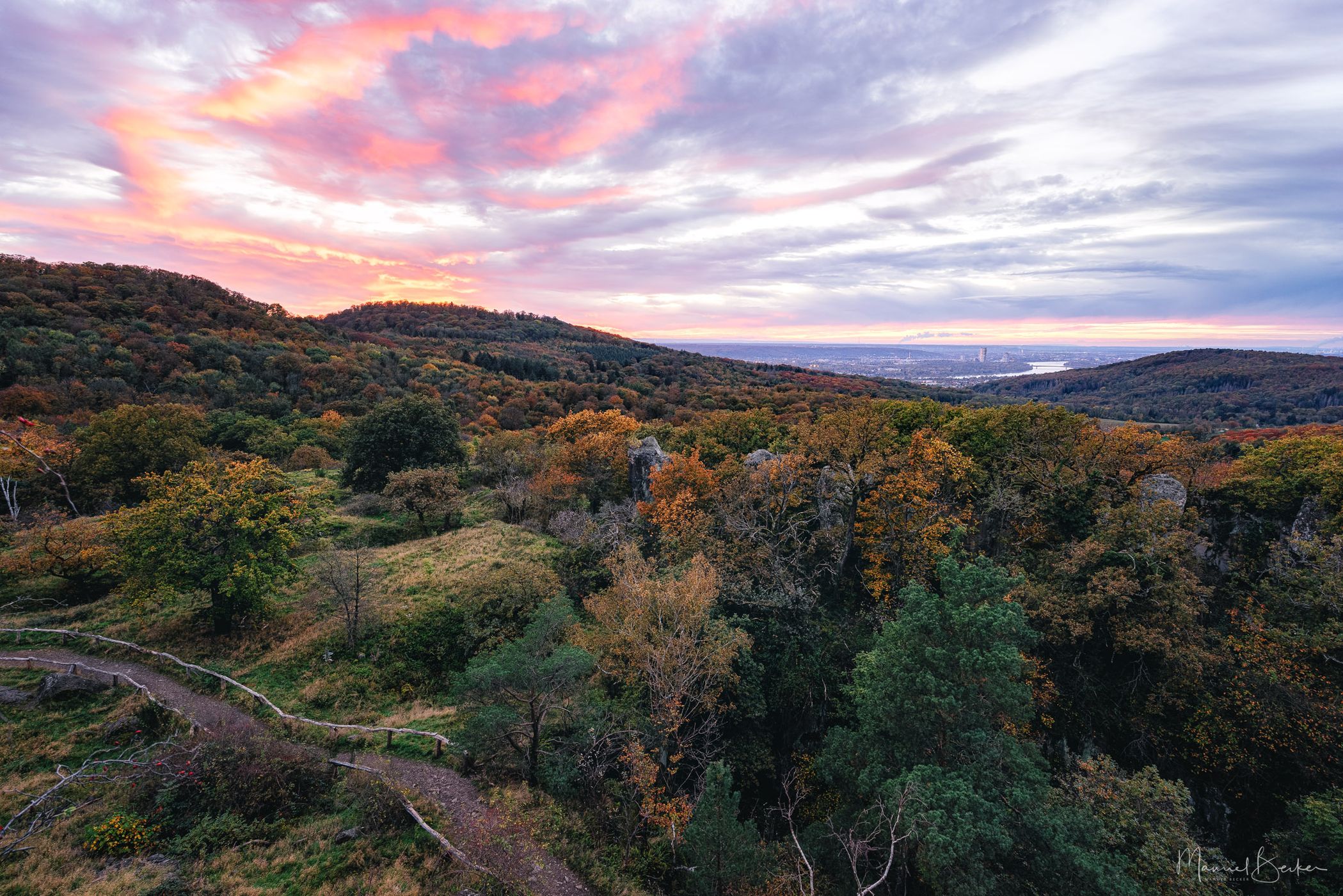 View from the Stenzelberg towards Bonn, Germany