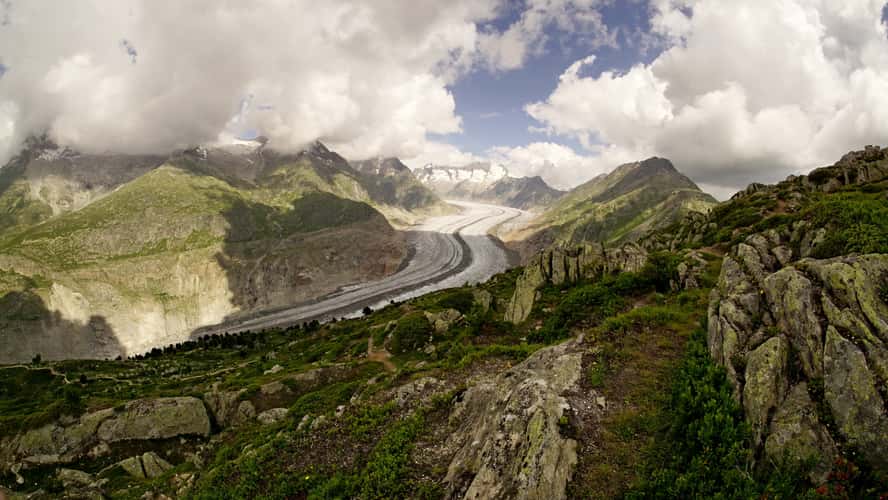 View on Aletsch Glacier