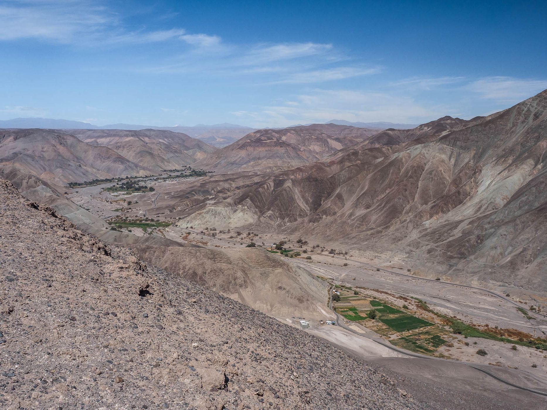 View to Quebrada de Tarapacá, Chile
