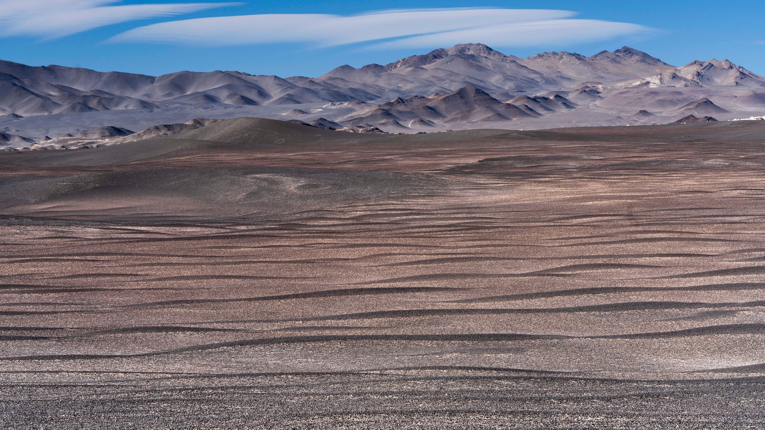 volcanic ash fields, Argentina