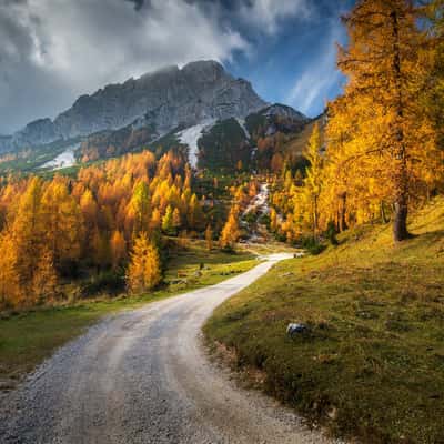Autumn Julian Alps near Erjačeva koča, Slovenia