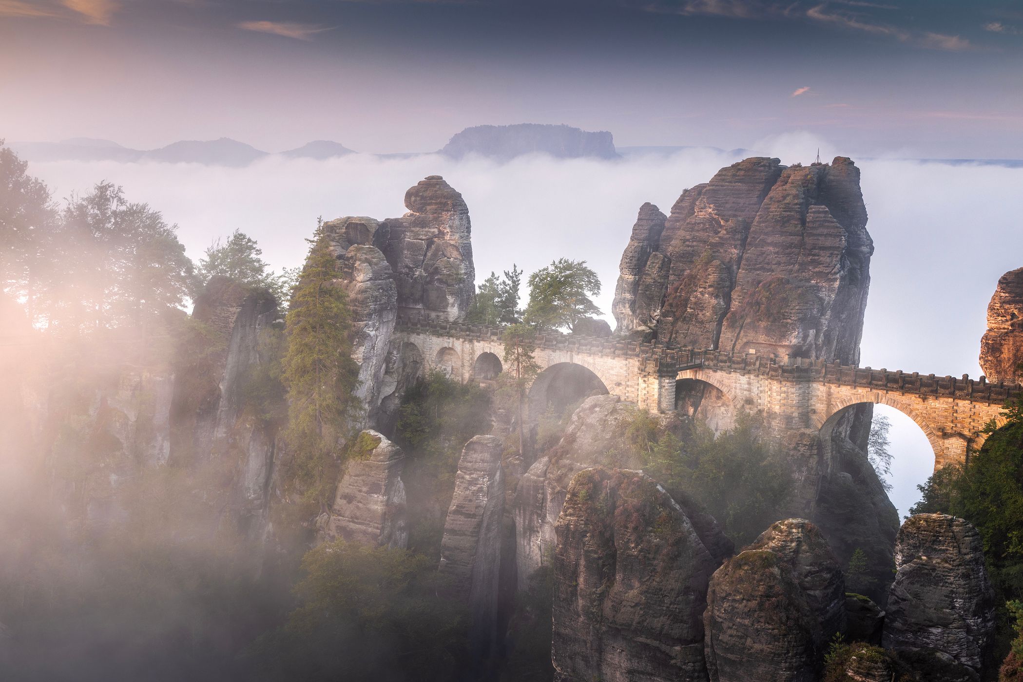 Bastei Bridge, Saxon Switzerland National Park , Germany