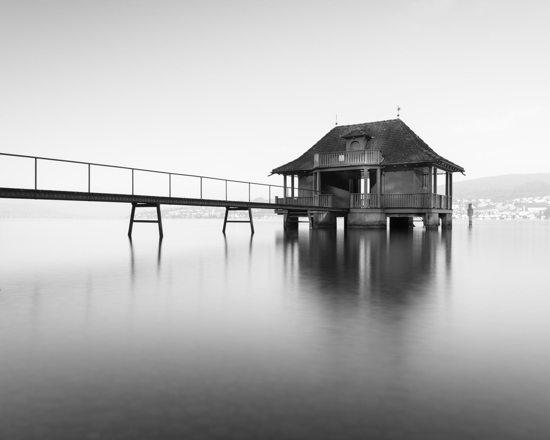 Bathhouse lake Zurich, Switzerland
